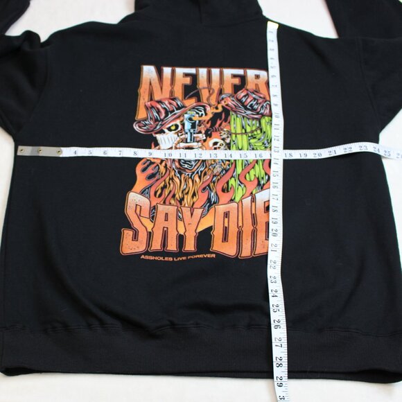 As*holes Live Forever Never Say Die Hoodie Mens XL - Picture 8 of 8